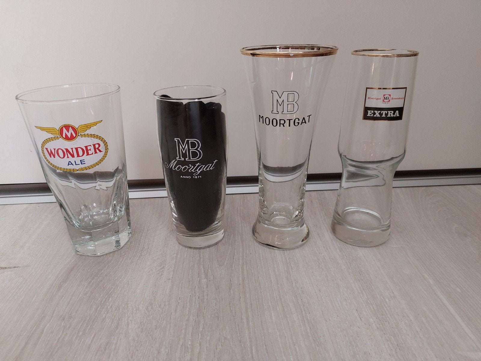 4 glazen Duvel Moortgat, Ophalen of Verzenden