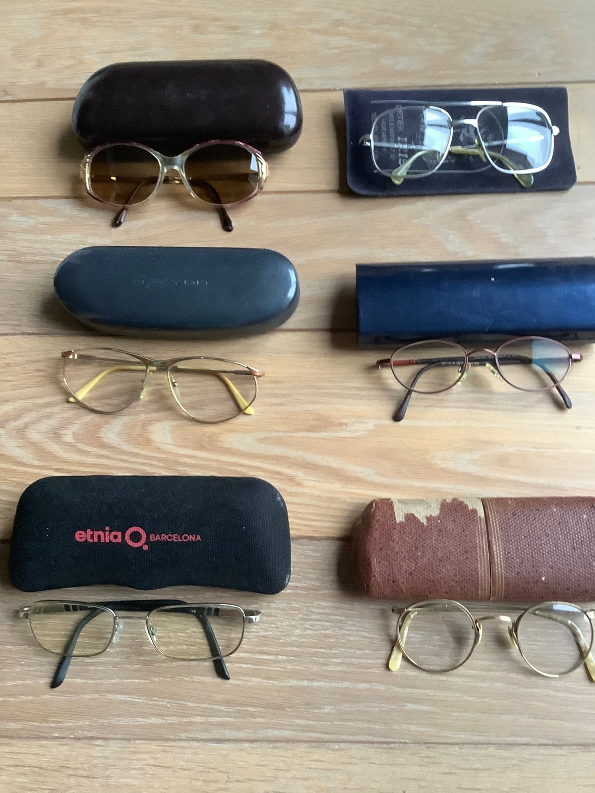 6 vintage brillen van verschillende sterkte. Heren en dames., Bijoux, Sacs & Beauté, Accessoires Autre, Enlèvement ou Envoi, Utilisé