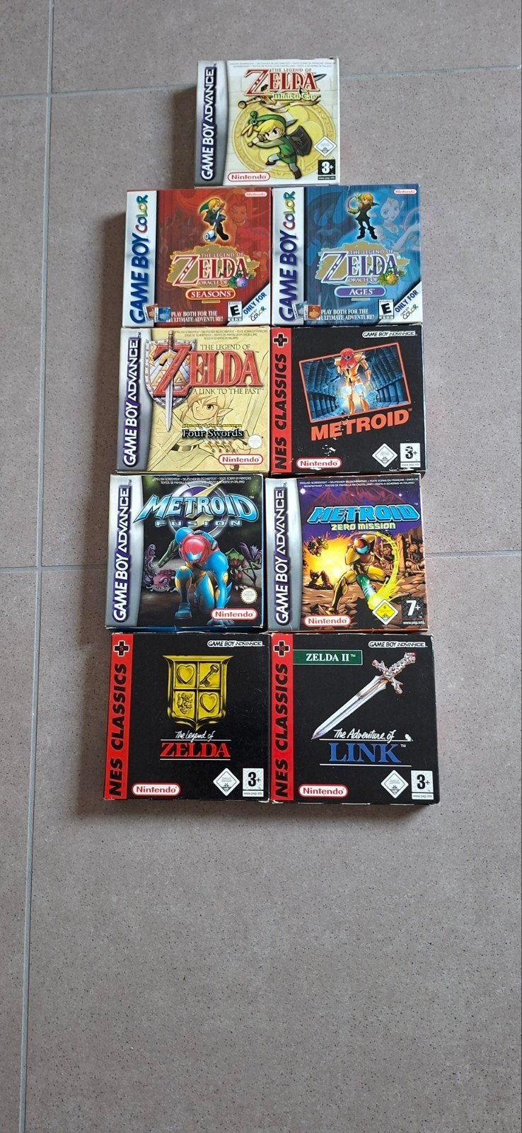 Zelda & Metroid GBA/GBC verzameling 9 x CIB, Games en Spelcomputers, Games | Nintendo NES, Zo goed als nieuw, Avontuur en Actie