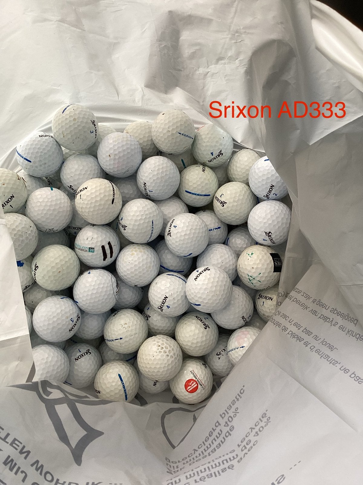 Pak van 100 Srixon AD333-ballen, Sport en Fitness, Golf, Ophalen, Zo goed als nieuw, Bal(len)