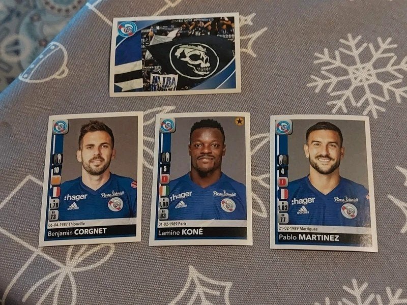 Panini / 4 Stickers / Strasbourg Alsace / 2018-2019, Ophalen of Verzenden, Nieuw, Poster, Plaatje of Sticker