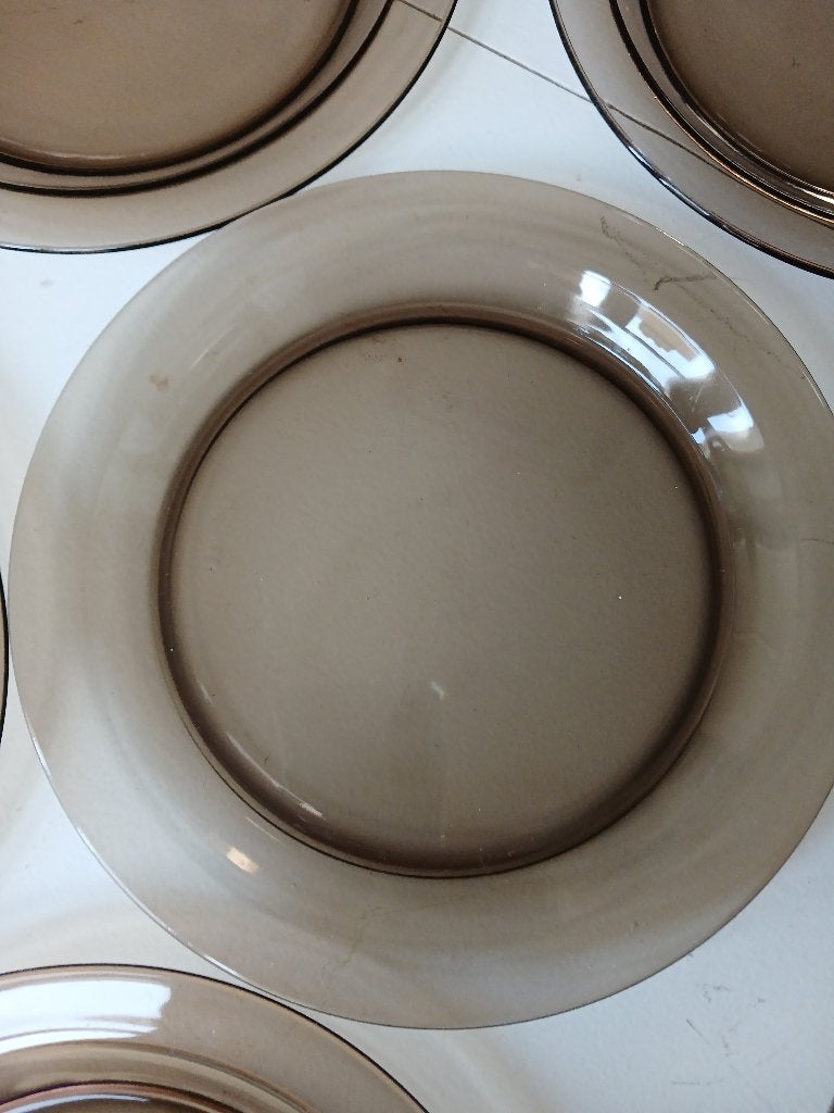 Lot de 14 assiettes vintage, Assiettes(s), Vintage, Verre, Enlèvement