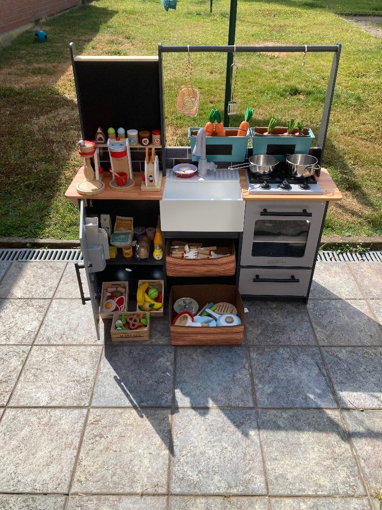 Kidkraft farm to table keuken + houten toebehoren, Kinderen en Baby's, Speelgoed | Speelkeukens, Ophalen, Zo goed als nieuw, Hout