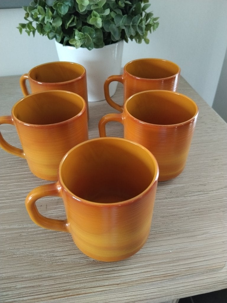 5 vintage BP mokken, Enlèvement ou Envoi, Comme neuf, Vintage