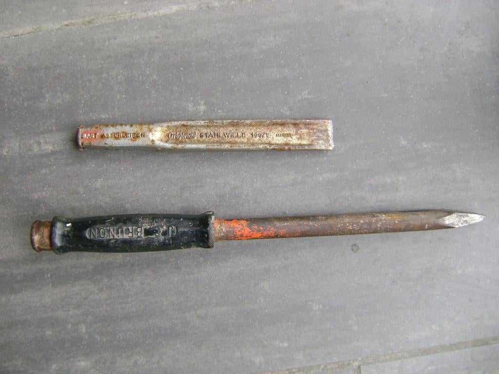 2 steenbeitels, Ophalen of Verzenden, Gebruikt
