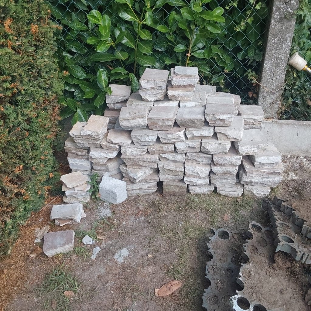 5 à 6 m² gekuiste platines, 15x15 en 15 x 22 cm, 5 à 7 dik., Doe-het-zelf en Bouw, Ophalen, Steen of Klei, Minder dan 50 cm, 5 tot 10 m²