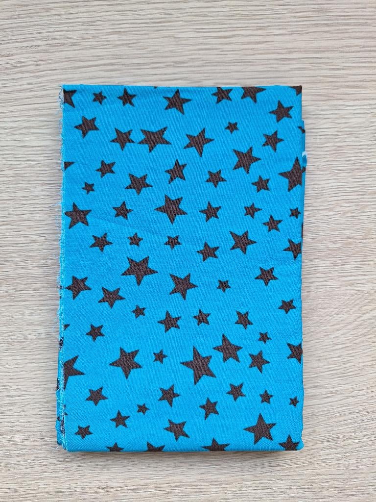 Katoen blauw met bruine sterren, Hobby & Loisirs créatifs, Tissus & Chiffons, Enlèvement ou Envoi, Neuf, Bleu, Coton