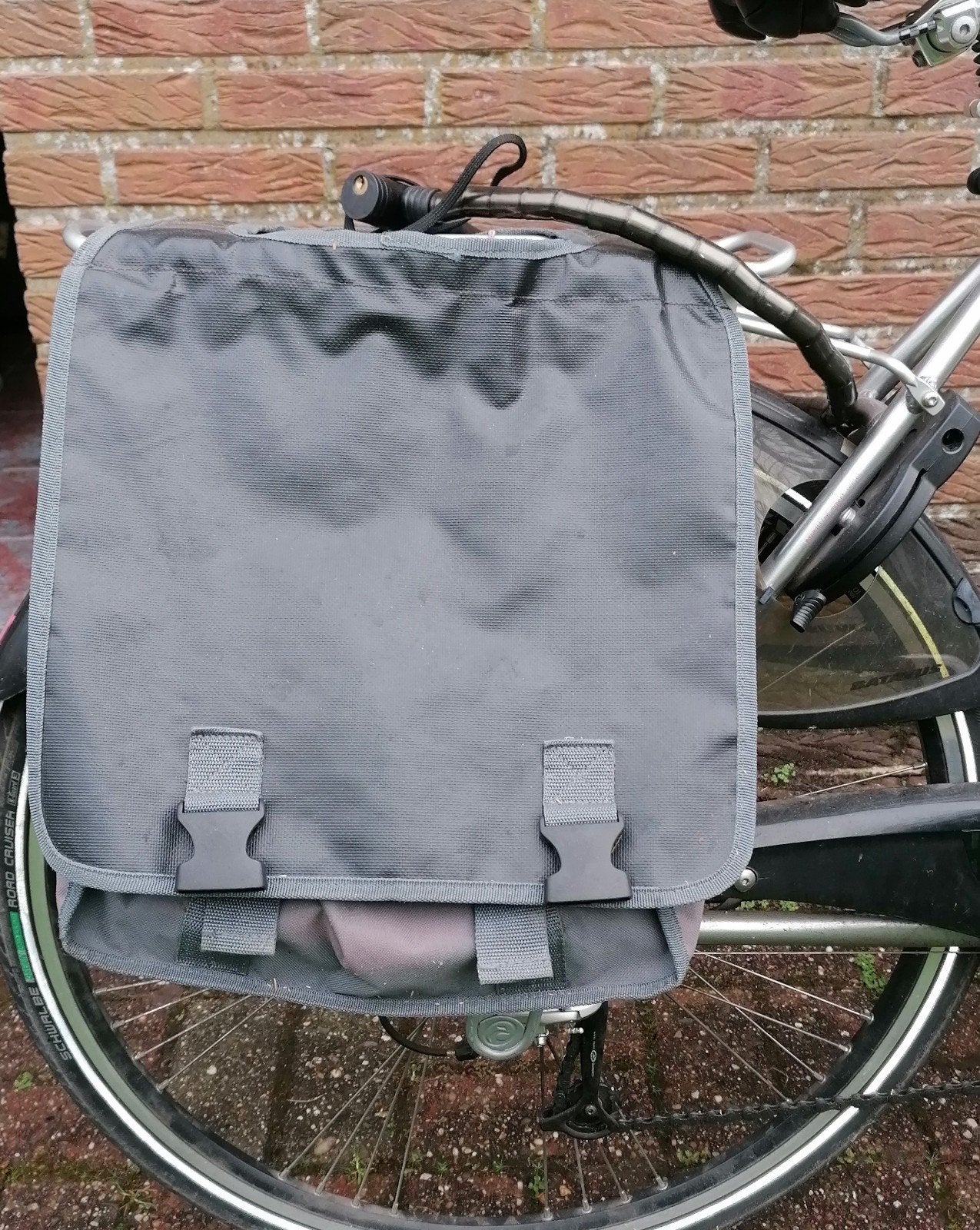 Dubbele fietstas, Fietsen en Brommers, Ophalen of Verzenden, Gebruikt