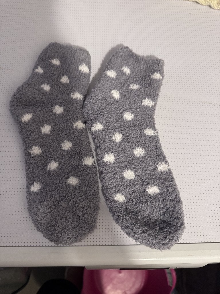 2 paar warme huissokken / bedsokken, Maat 35 t/m 38, Zo goed als nieuw, Grijs, Ophalen