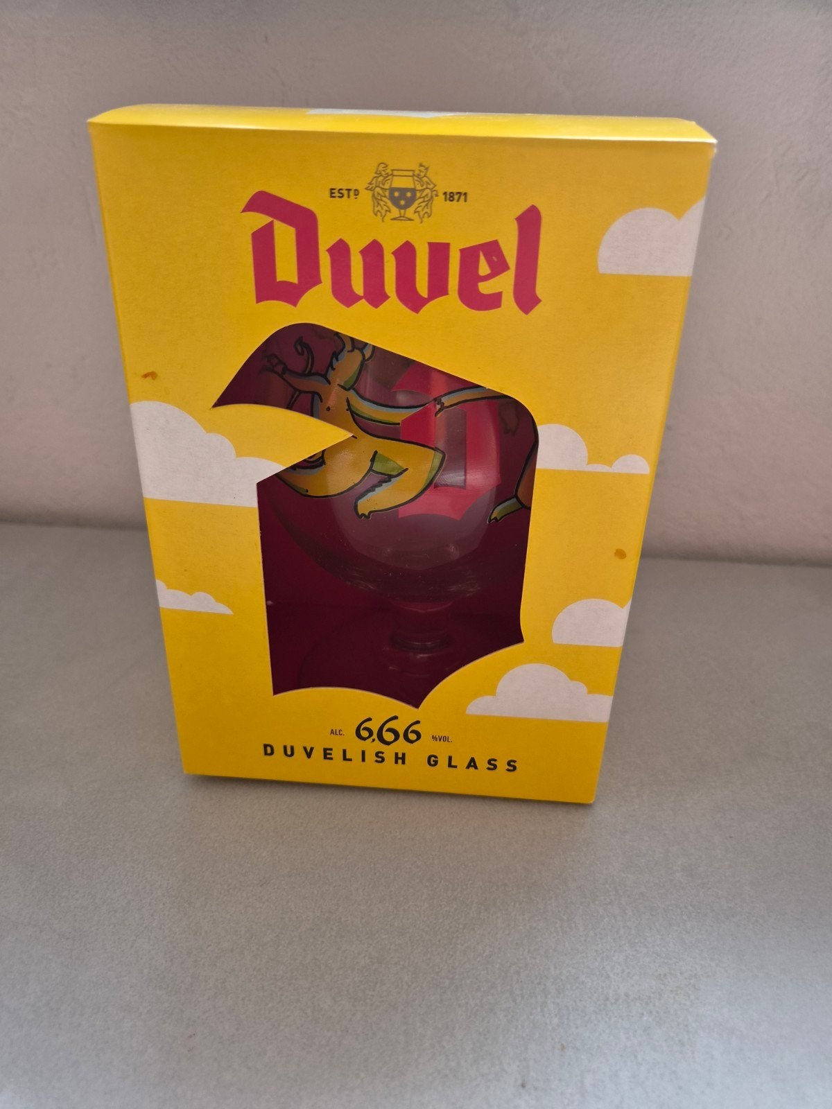 Duvel glas 666 combinatie, Verzamelen, Ophalen of Verzenden, Duvel