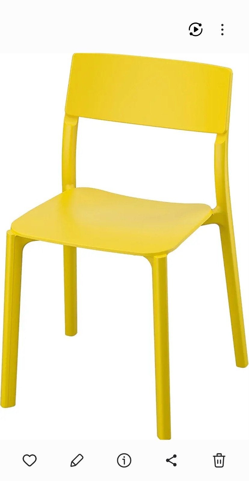 Chaise Janinge jaune ou blanche ikea, Enlèvement