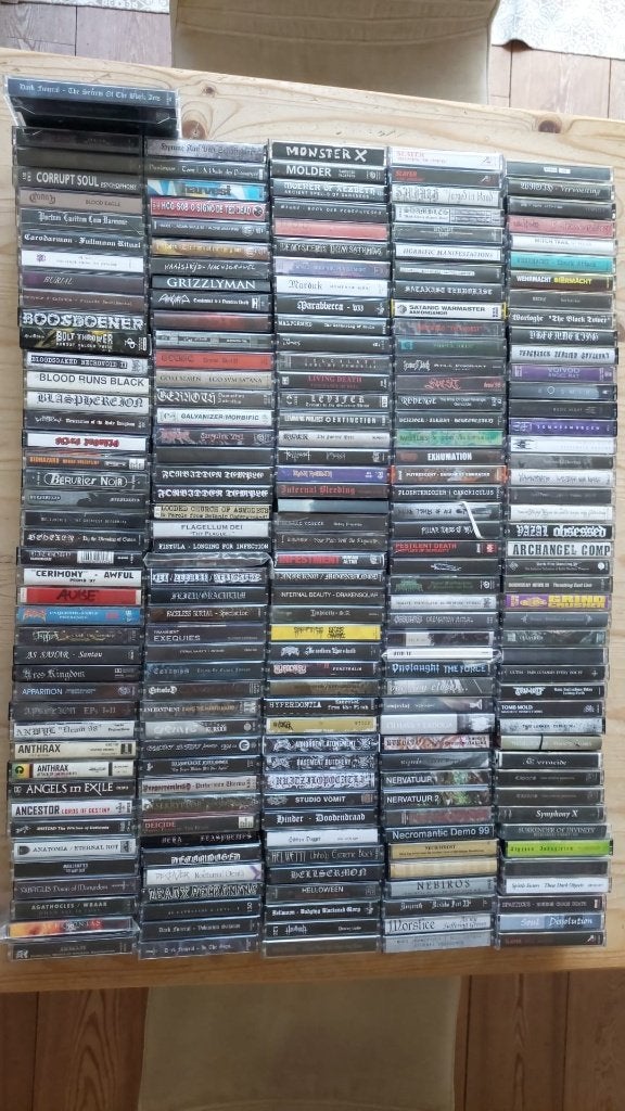 215 heavy/black/thrash/death metal tapes, Cd's en Dvd's, Gebruikt, Death metal, Verzenden, Promo