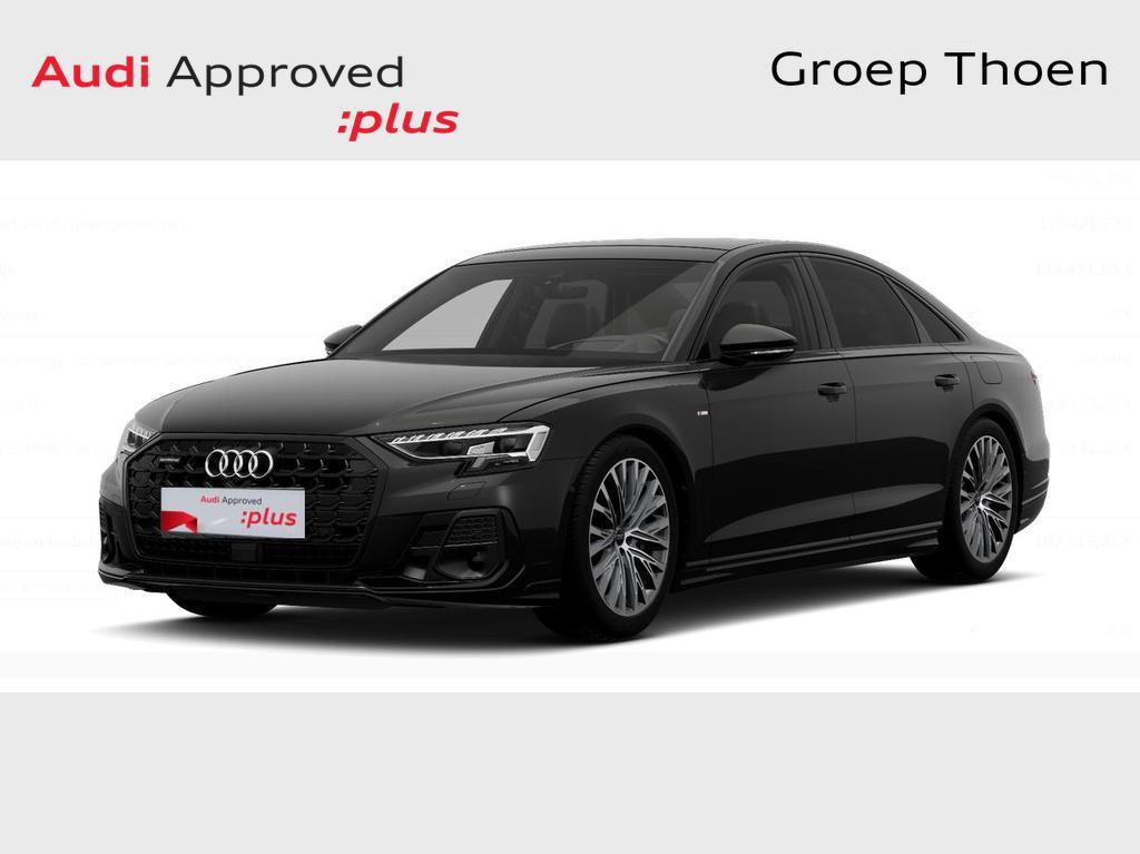 Audi A8 PHEV A8 PHEV 60 TFSI e Quattro Tiptronic (340 kW), Auto's, Automaat, Lederen bekleding, 42 g/km, Zwart