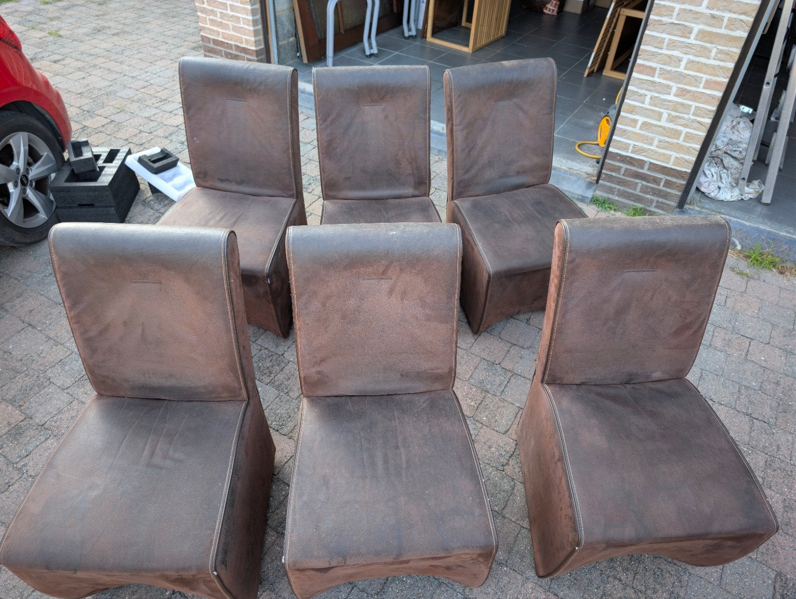 Chaises salle à manger, Maison & Meubles, Enlèvement, Moderne, Synthétique, Brun