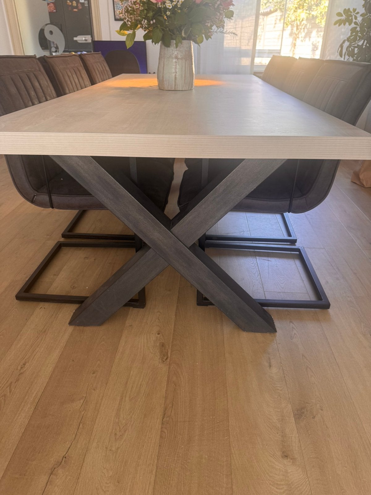 Complete meubelset met 6 stoelen, Huis en Inrichting, Tafels | Eettafels, Ophalen, Zo goed als nieuw