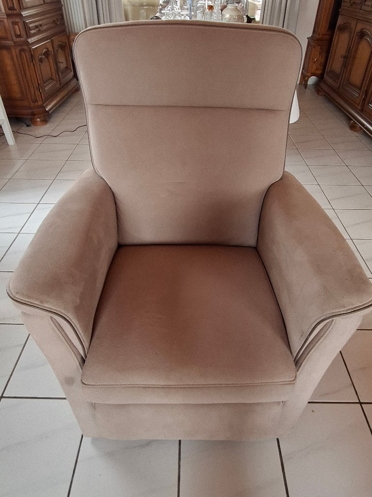 Relax in nubuck leder, nu afgeprijsd (2X), Ophalen, Neutraal, 75 tot 100 cm, Zo goed als nieuw