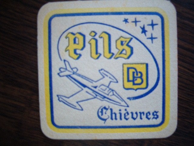 Tapis à bière Declercq-Breda Chièvres : 94 x 94 mm, Collections, Marques de bière, Enlèvement ou Envoi, Utilisé, Sous-bock