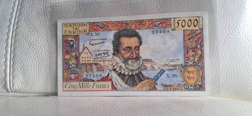 Frankrijk - 5000 francs 1958 - A/Unc, Verzenden, Frankrijk, Los biljet
