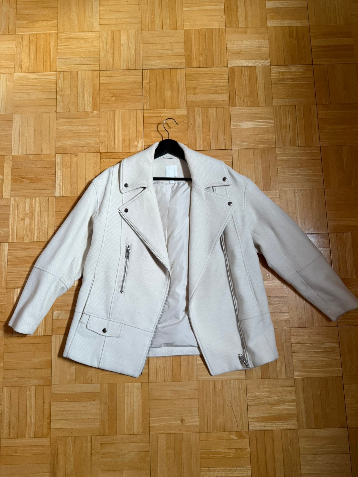 Witte jas van H&M, Ophalen, Zo goed als nieuw, Wit