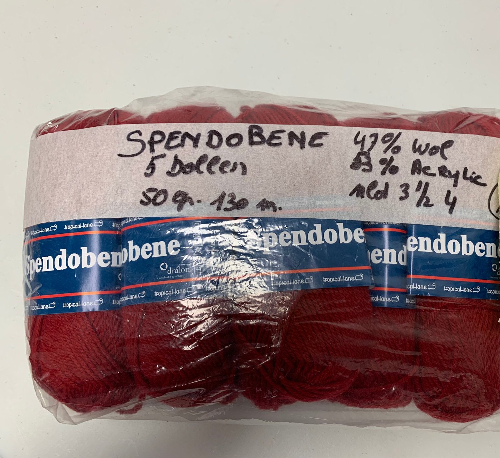 5 bollen Spendobene 50 gr, Ophalen of Verzenden, Naald