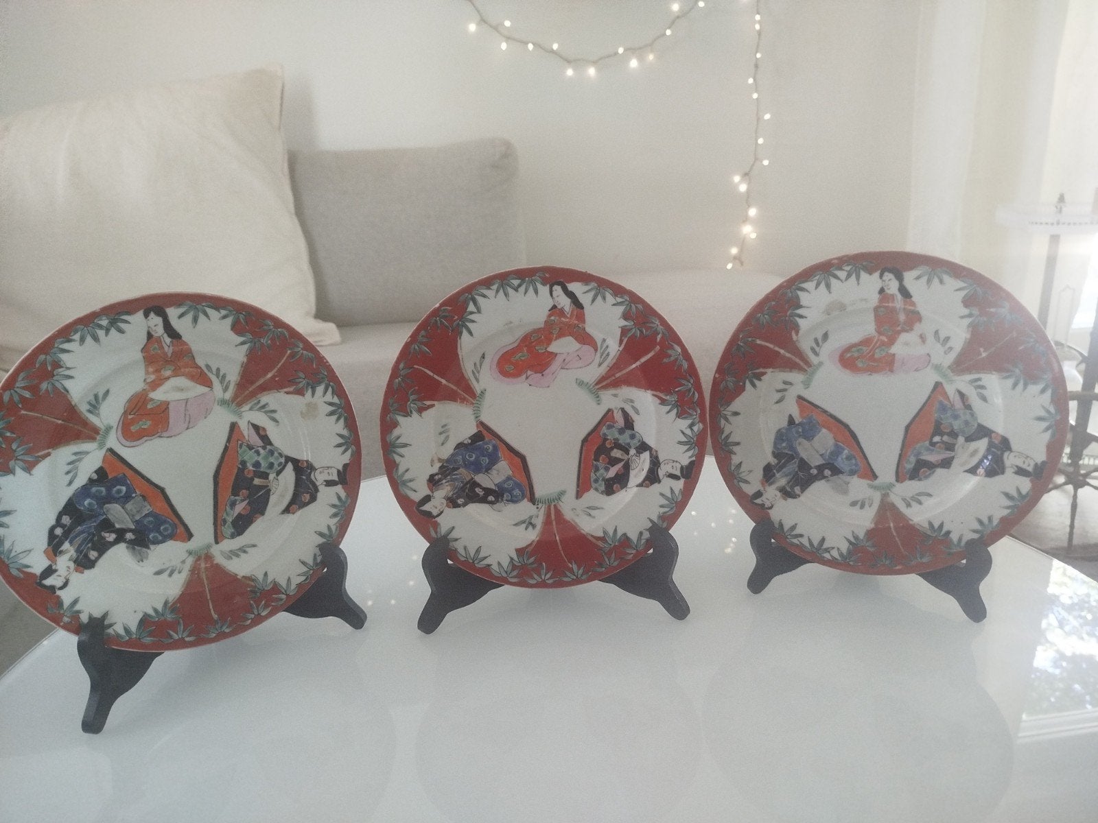 3 assiettes japonaises., Antiquités & Art, Enlèvement