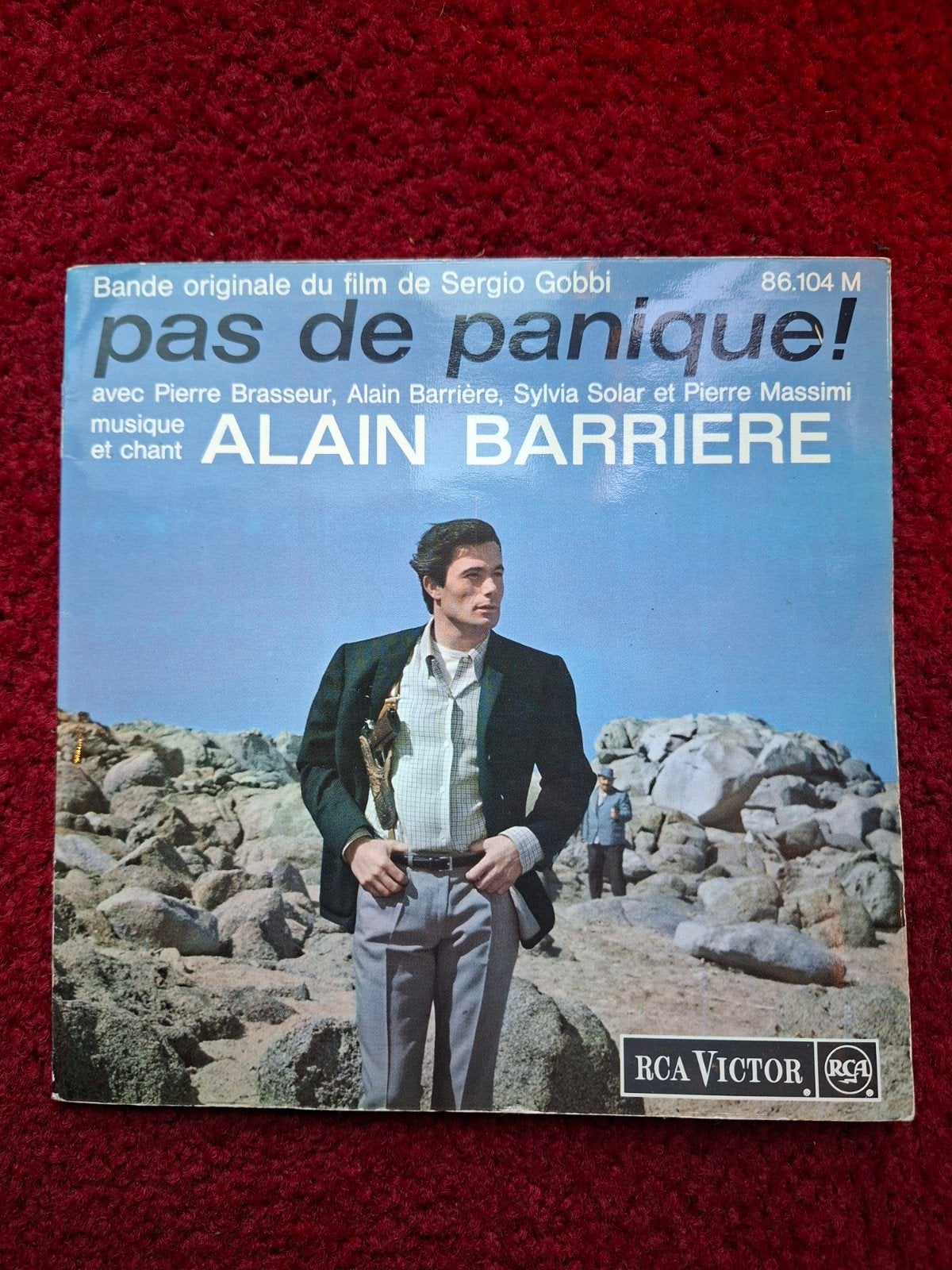 Vinyle - single Alain Barriere B.O. Pas de Panique, 1965, Enlèvement ou Envoi, 7 inch, Autres genres, Utilisé