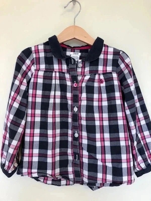 Chemisier à carreaux, fille, 3-4 ans, Ophalen of Verzenden, Gebruikt, Meisje, Broek