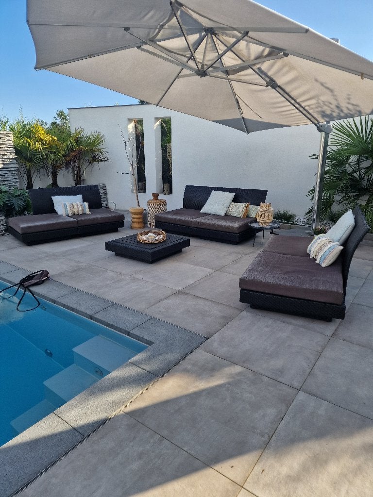 Lounge set van 6 pers, Tuin en Terras, Ophalen, Kunststof, Gebruikt, 6 zitplaatsen