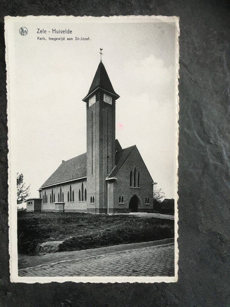 carte postale Église de Zele Huivelde, Enlèvement ou Envoi, Flandre Orientale