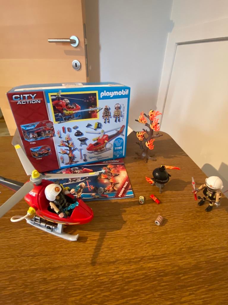 Playmobil , brandweerhelikopter, Enlèvement, Comme neuf