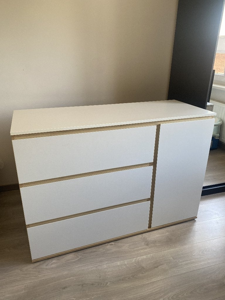 Commode Childwood 3 laden + deur + verzorgingsopzetstuk!, Ophalen, 50 tot 70 cm, 100 cm of meer, Zo goed als nieuw
