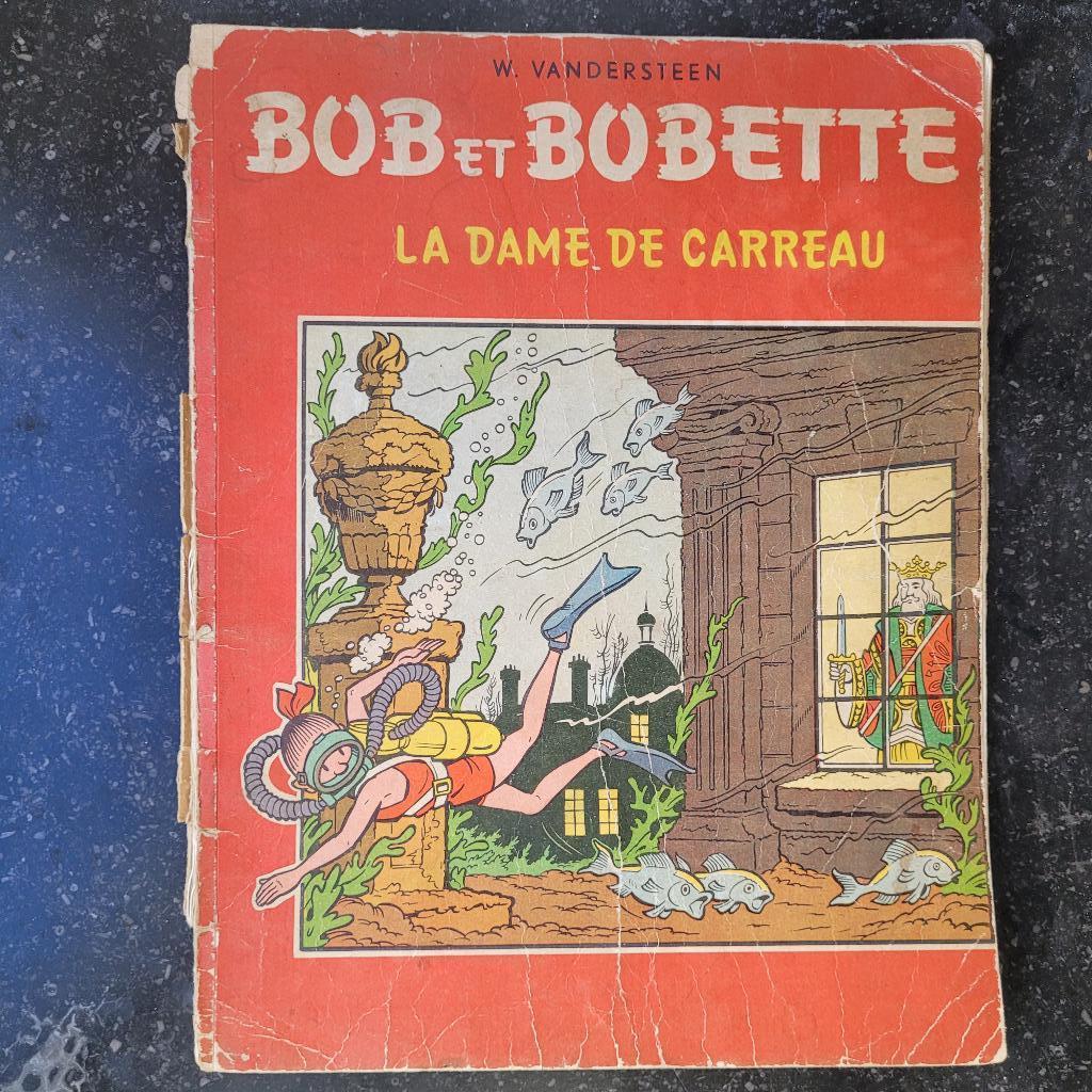 Album Bob en Bobette  " La dame de carreau”, Gelezen, Willy Vandersteen, Eén stripboek, Ophalen of Verzenden