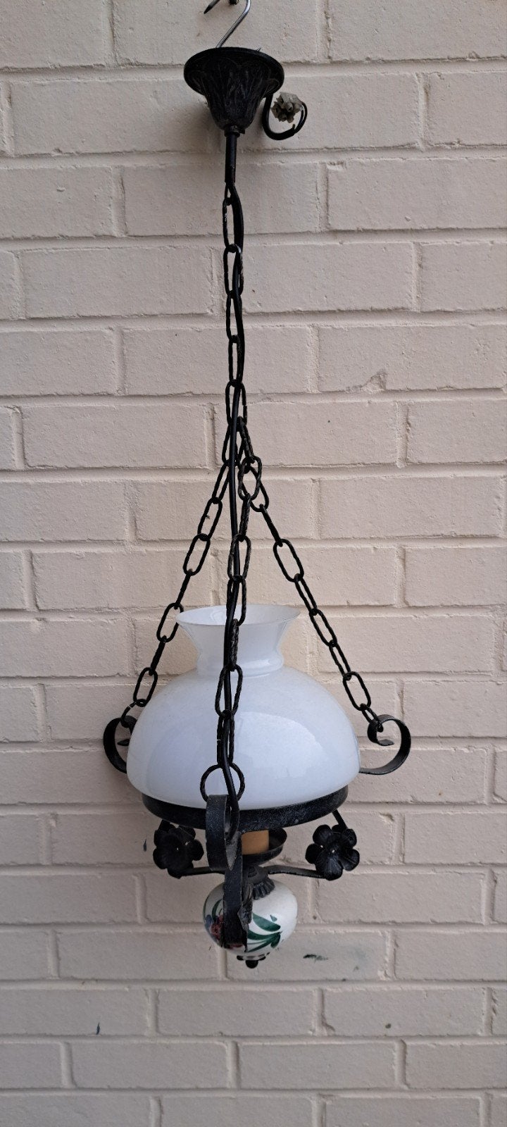 Oude smeedijzeren kroonluchter, Antiek en Kunst, Antiek | Verlichting, Ophalen