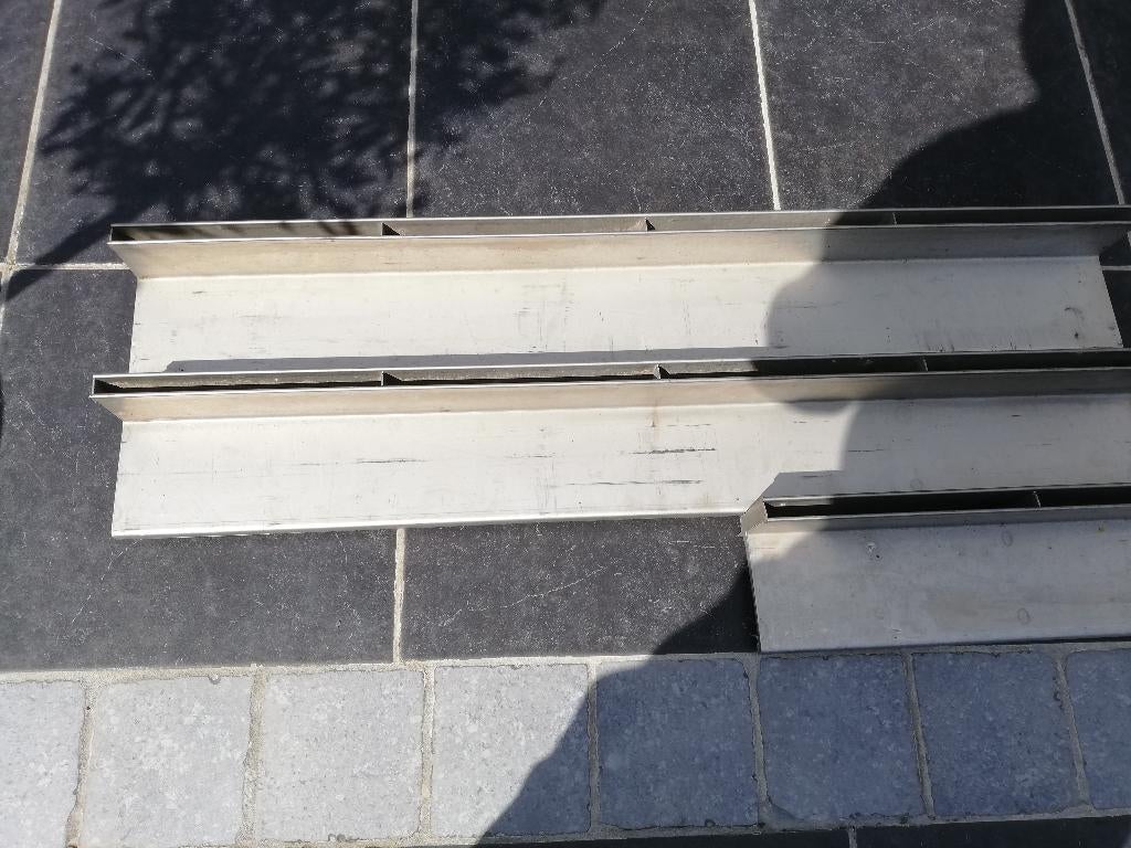 goten inox , sleufgoten    nieuw                   spotprijs, Doe-het-zelf en Bouw, Ophalen, Zo goed als nieuw, Inox