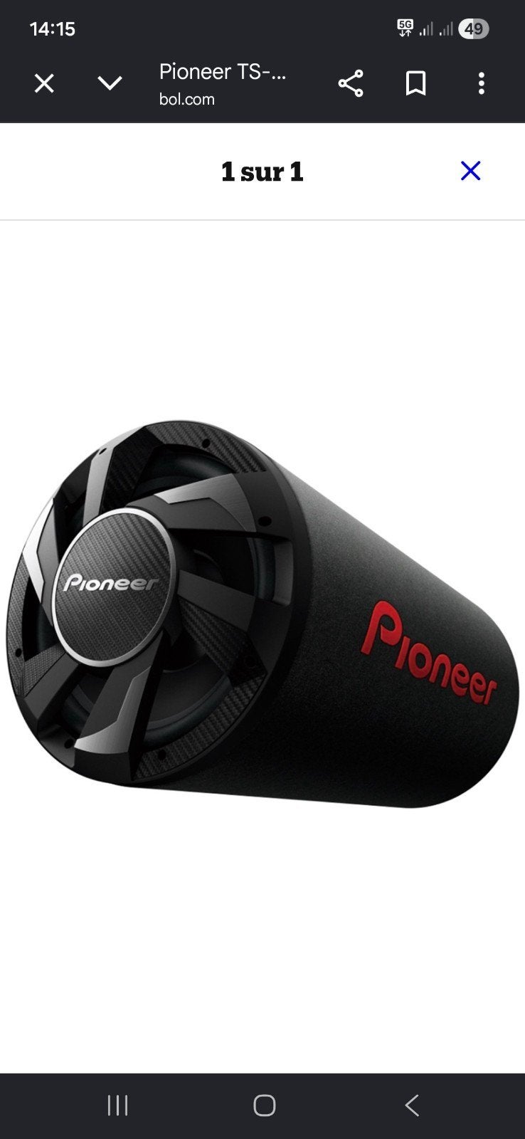 Caisson de basse pioneer amplifié 1300w