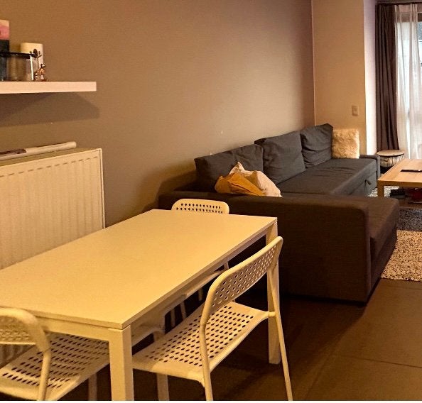 Table à manger IKEA MELLTORP 75x75 + 4 chaises SANDSBERG, Maison & Meubles, Quatre personnes, 50 à 100 cm, Comme neuf, Enlèvement