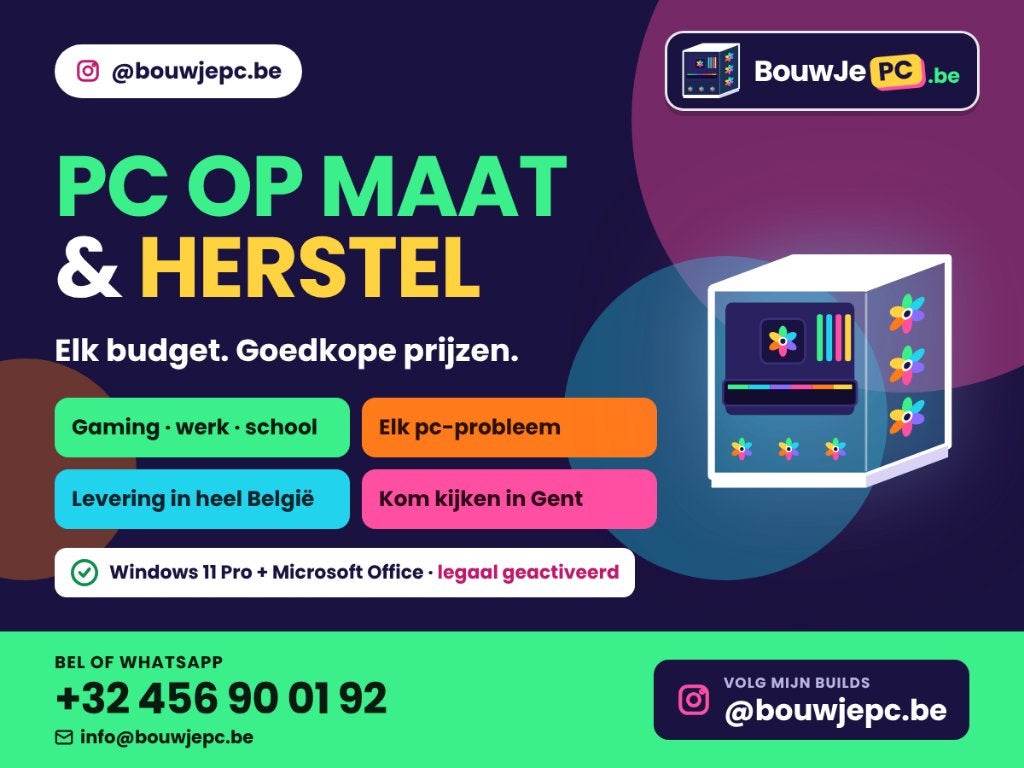 BouwJePC️ | PC op maat & herstellingen – elk budget, Computers en Software, BouwJePC, Nieuw, Ophalen of Verzenden, BouwJePC