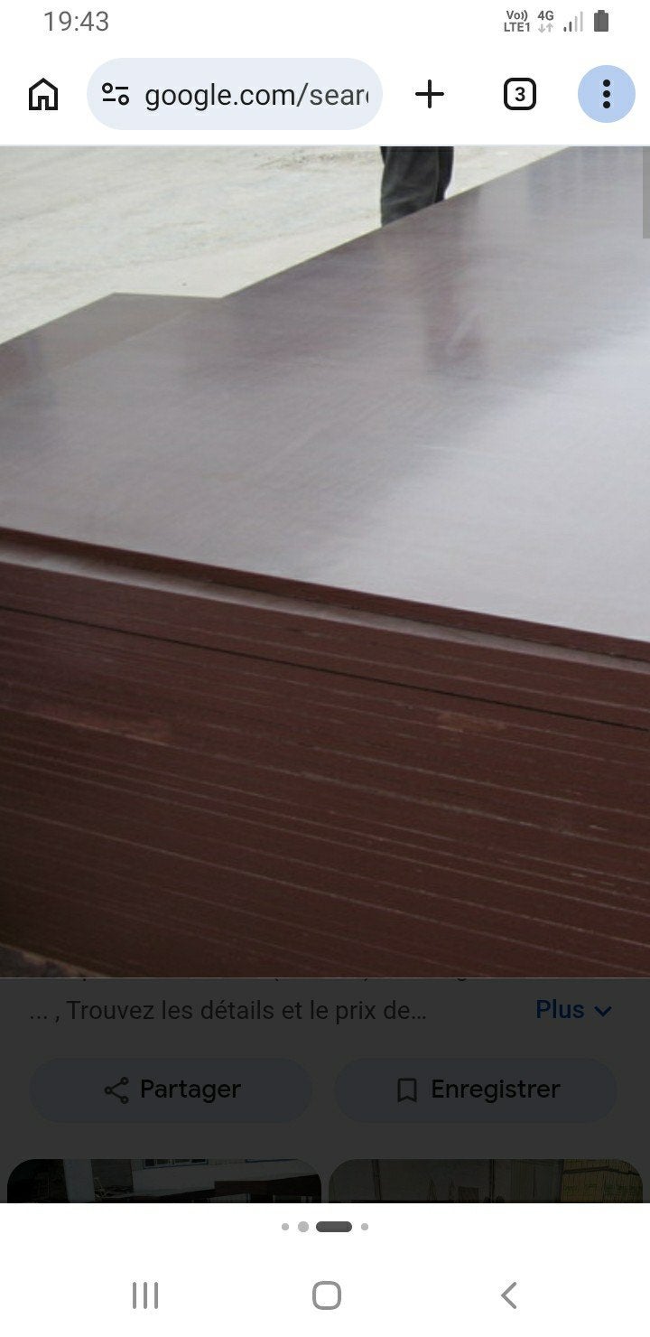 A vendre panneau bois marin neuf 2,5m×1,25m en 18mm, Enlèvement