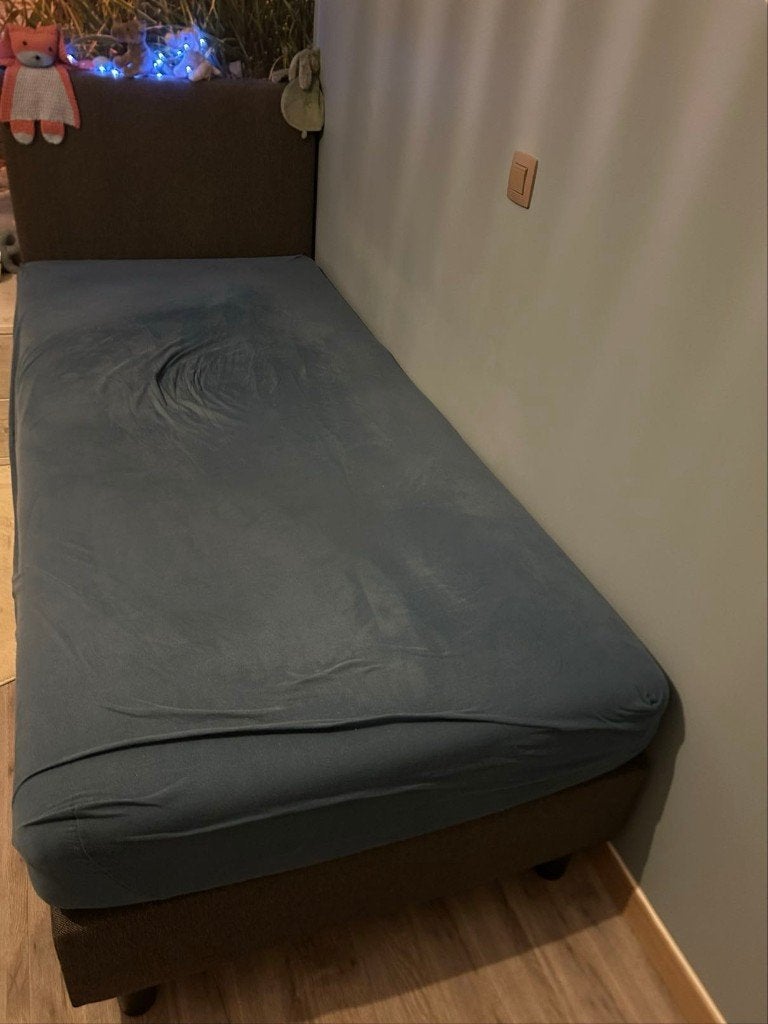 Boxspring 90X200, Huis en Inrichting, Ophalen, Gebruikt, 90 cm, Eenpersoons
