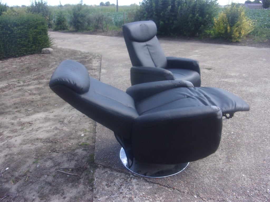 gratis 2 rond draaide relaxzetels, Huis en Inrichting, Ophalen, Gebruikt, Rond, Kunststof