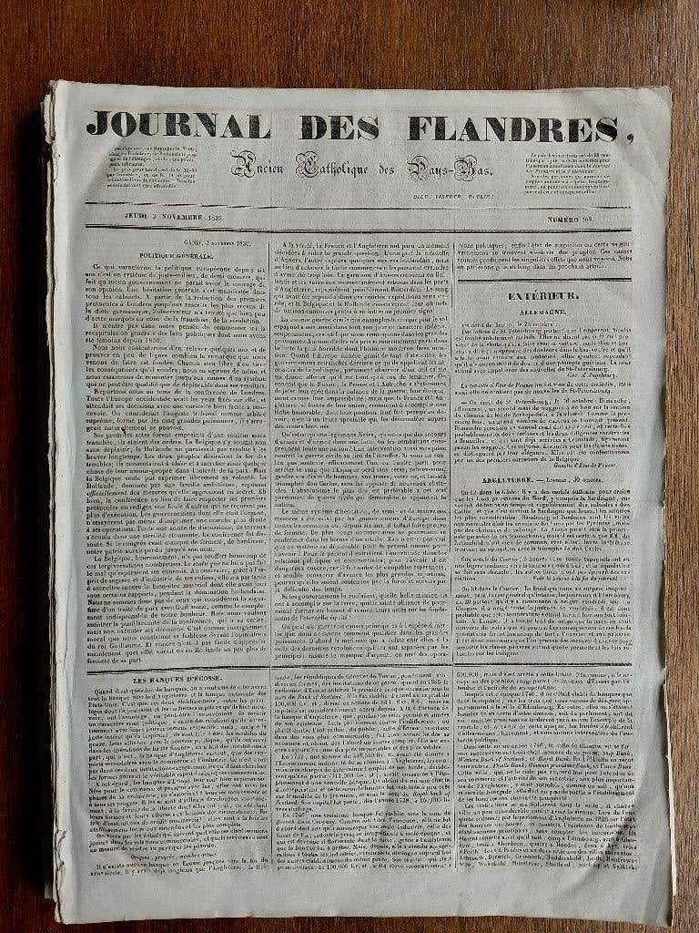 Kranten Journal des Flandres, Ophalen of Verzenden, Gelezen, Krant