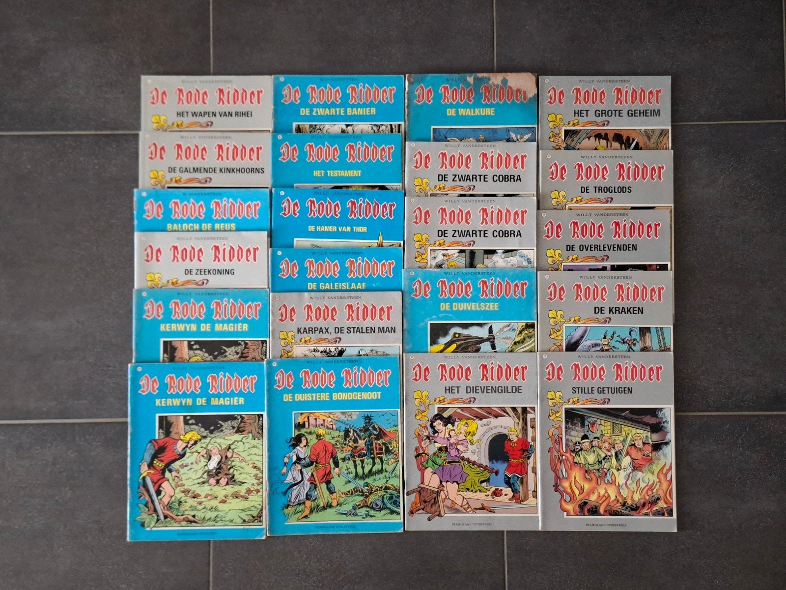 23 stripboeken De Rode Ridder, Meerdere stripboeken, Ophalen of Verzenden, Gelezen, Willy Vandersteen; Karel Biddeloo