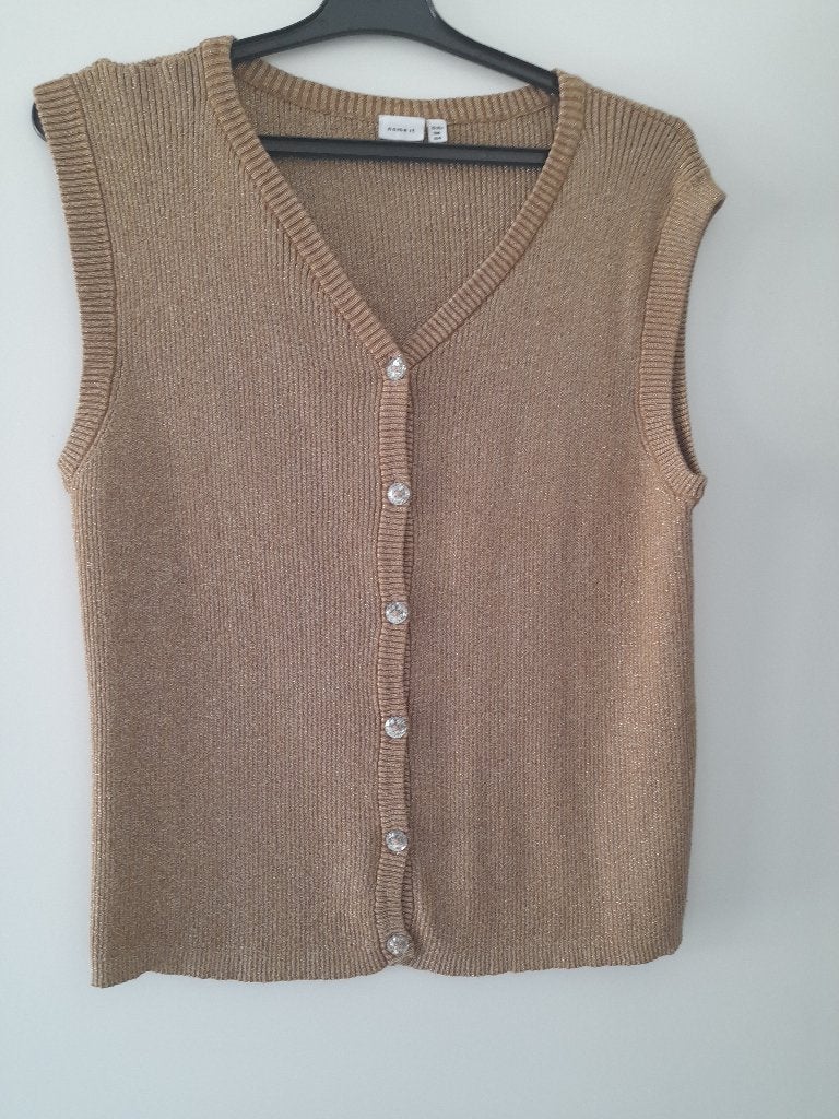 gilet goudkleurig  merk Name It, Kleding | Dames, Name it, Ophalen of Verzenden, Zo goed als nieuw, Maat 36 (S)