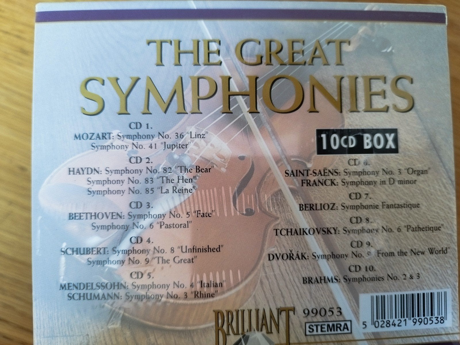 10 CD in Box The Great Symphonies, Ophalen of Verzenden, Nieuw in verpakking