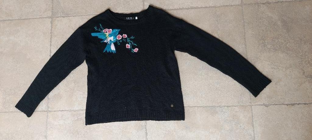 Zwarte trui mt 170 - 176 (zie foto's), Enfants & Bébés, Vêtements enfant | Taille 170, Enlèvement ou Envoi, Utilisé, Fille, Pull ou Veste