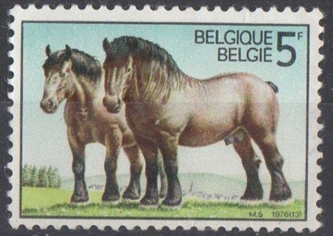 België - Ardense trekpaarden 1976, Verzenden