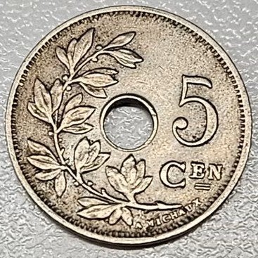 Belgique : 5 Centimes 1924 NL Morin 365 Réf 16960, Timbres & Monnaies, Enlèvement ou Envoi, Métal, Monnaie en vrac