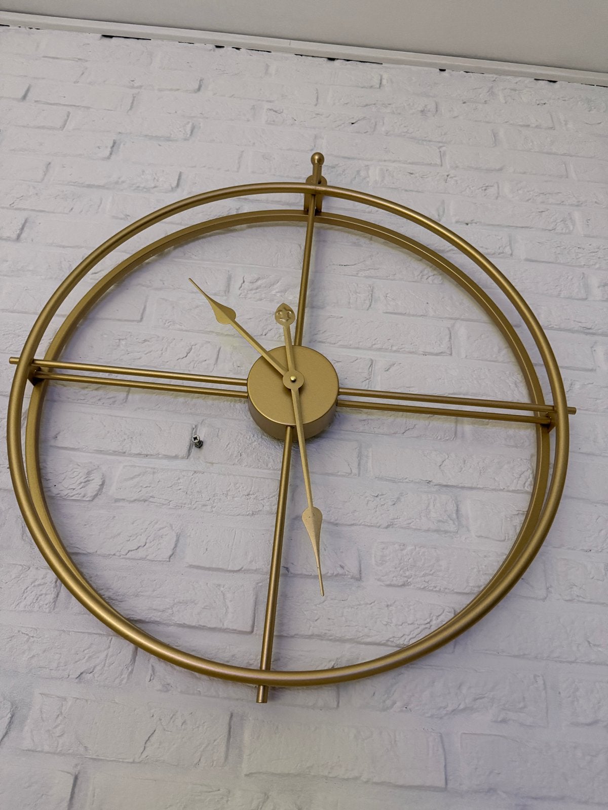 Goud klok, Maison & Meubles, Accessoires pour la Maison | Horloges, Enlèvement, Comme neuf, Doré