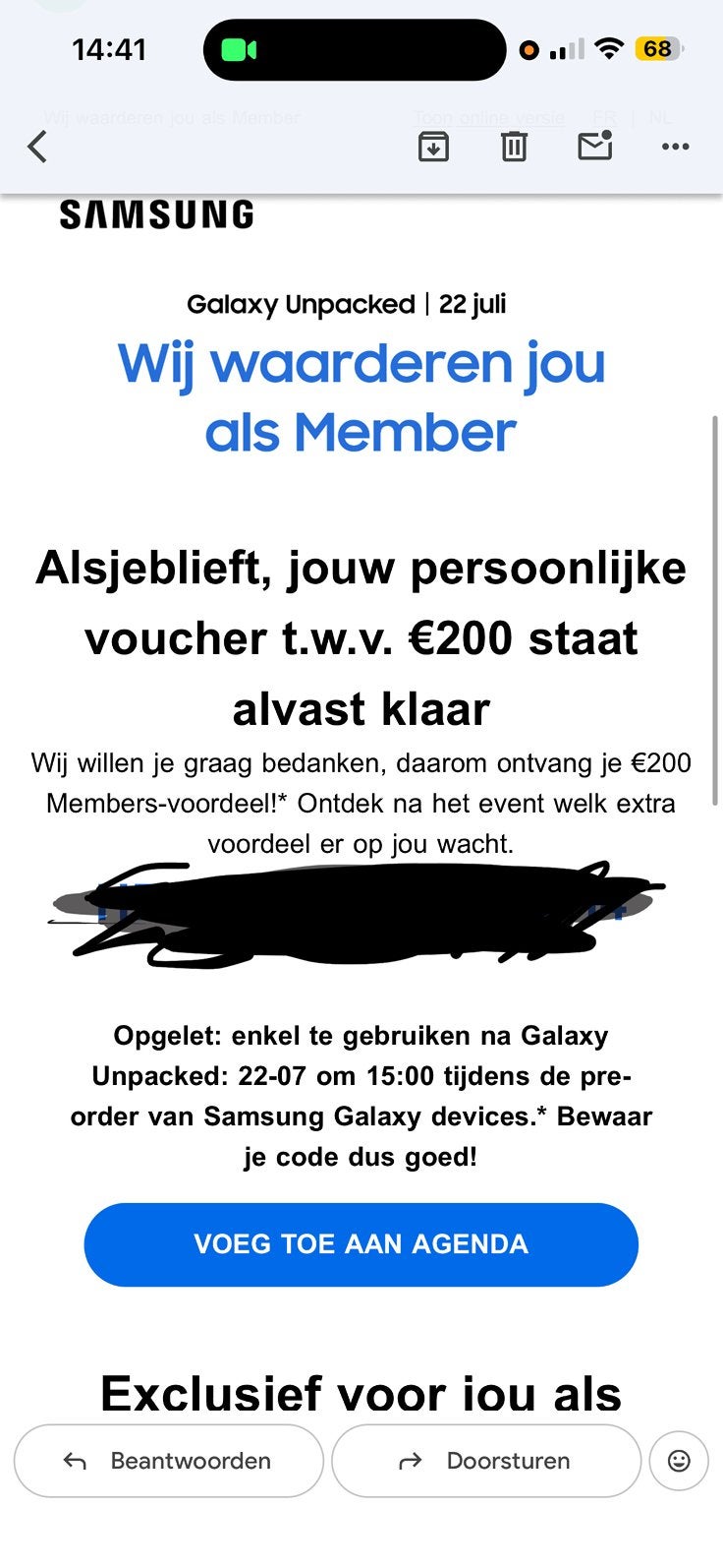 Kortingsbon samsung producten, Tickets en Kaartjes, Kortingsbon, Overige typen