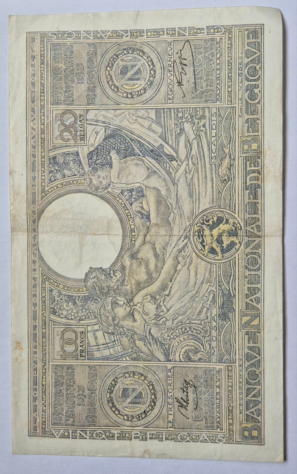 Billet 100 francs 08.10.42 Belgique, Timbres & Monnaies, Billets de banque | Belgique, Envoi, Billets en vrac